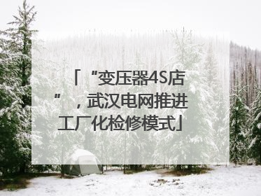 “变压器4S店”，武汉电网推进工厂化检修模式