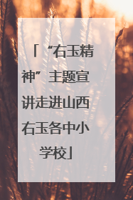“右玉精神”主题宣讲走进山西右玉各中小学校
