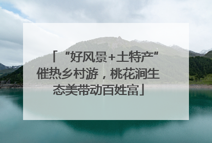 “好风景+土特产”催热乡村游，桃花涧生态美带动百姓富
