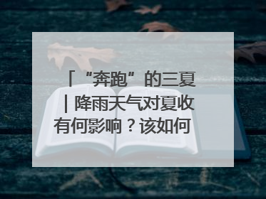“奔跑”的三夏｜降雨天气对夏收有何影响？该如何防范？一文了解