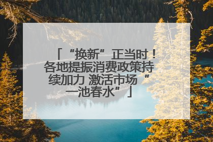 “换新”正当时！各地提振消费政策持续加力 激活市场“一池春水”