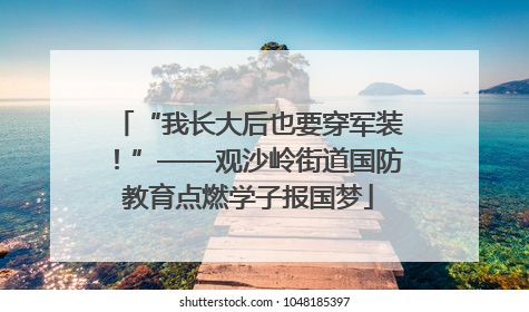 “我长大后也要穿军装！”——观沙岭街道国防教育点燃学子报国梦