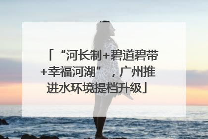 “河长制+碧道碧带+幸福河湖”，广州推进水环境提档升级