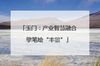 玉门：产业智慧融合 擎笔绘“丰景”