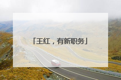 王红，有新职务