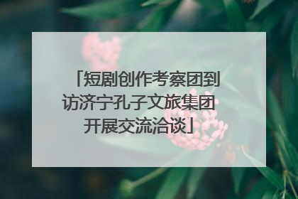 短剧创作考察团到访济宁孔子文旅集团开展交流洽谈