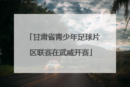 甘肃省青少年足球片区联赛在武威开赛