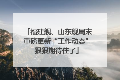 福建舰、山东舰周末重磅更新“工作动态” 狠狠期待住了