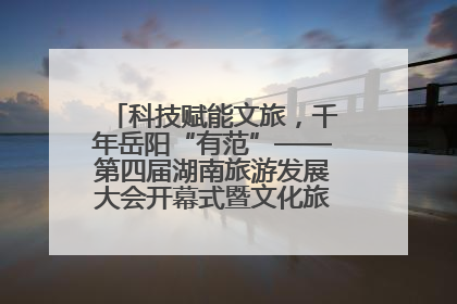 科技赋能文旅，千年岳阳“有范”——第四届湖南旅游发展大会开幕式暨文化旅游推介会侧记