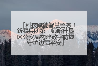 科技赋能智慧警务！新疆兵团第三师喀什垦区公安局构建数字防线守护边疆平安