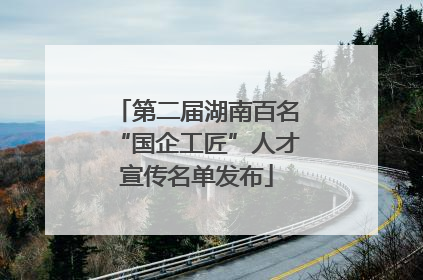 第二届湖南百名“国企工匠”人才宣传名单发布