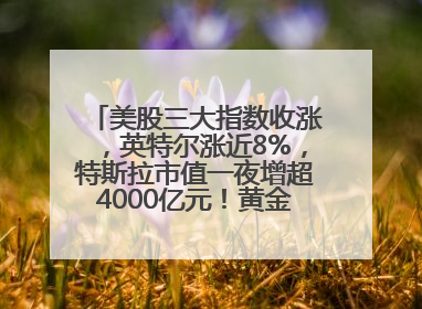 美股三大指数收涨，英特尔涨近8%，特斯拉市值一夜增超4000亿元！黄金、原油下跌