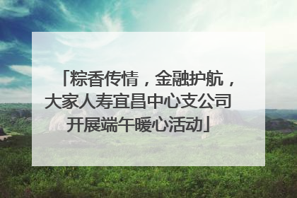 粽香传情，金融护航，大家人寿宜昌中心支公司开展端午暖心活动
