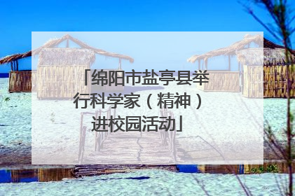 绵阳市盐亭县举行科学家（精神）进校园活动