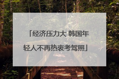 经济压力大 韩国年轻人不再热衷考驾照