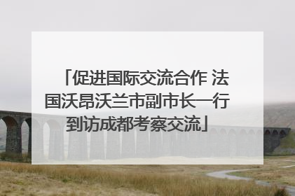 促进国际交流合作 法国沃昂沃兰市副市长一行到访成都考察交流