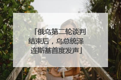 俄乌第二轮谈判结束后，乌总统泽连斯基首度发声