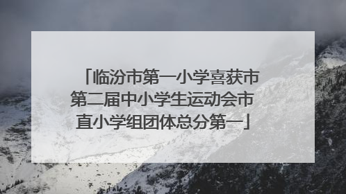 临汾市第一小学喜获市第二届中小学生运动会市直小学组团体总分第一