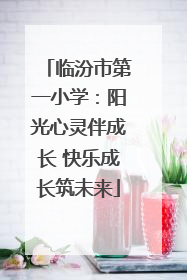 临汾市第一小学：阳光心灵伴成长 快乐成长筑未来