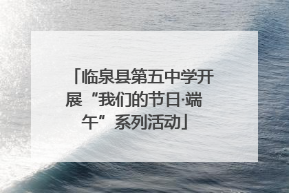 临泉县第五中学开展“我们的节日·端午”系列活动