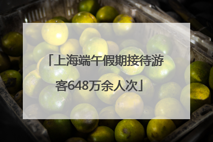 上海端午假期接待游客648万余人次