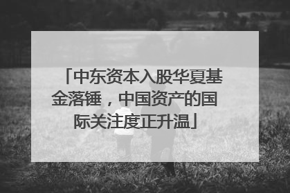 中东资本入股华夏基金落锤，中国资产的国际关注度正升温