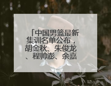 中国男篮最新集训名单公布，胡金秋、朱俊龙、程帅澎、余嘉豪再次入选