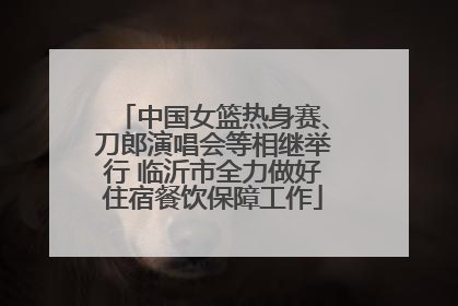 中国女篮热身赛、刀郎演唱会等相继举行 临沂市全力做好住宿餐饮保障工作