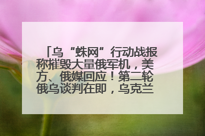 乌“蛛网”行动战报称摧毁大量俄军机，美方、俄媒回应！第二轮俄乌谈判在即，乌克兰提出三大诉求