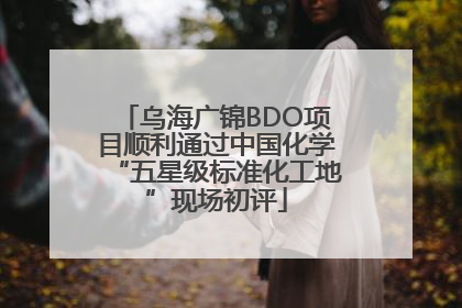 乌海广锦BDO项目顺利通过中国化学“五星级标准化工地”现场初评