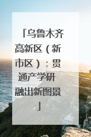 乌鲁木齐高新区（新市区）：贯通产学研 融出新图景