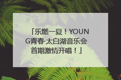 乐燃一夏！YOUNG青春·太白湖音乐会首期激情开唱！
