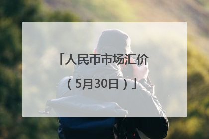 人民币市场汇价（5月30日）