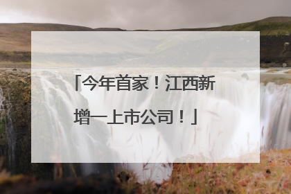 今年首家！江西新增一上市公司！