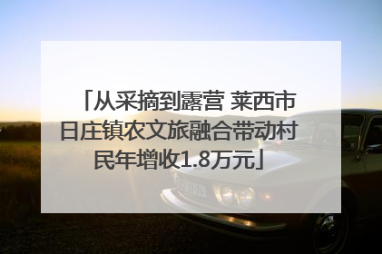 从采摘到露营 莱西市日庄镇农文旅融合带动村民年增收1.8万元