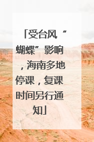 受台风“蝴蝶”影响，海南多地停课，复课时间另行通知