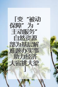 变“被动保障”为“主动服务” 自然资源部为基层解难题办实事 助力经济大省挑大梁