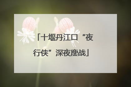 十堰丹江口“夜行侠”深夜鏖战
