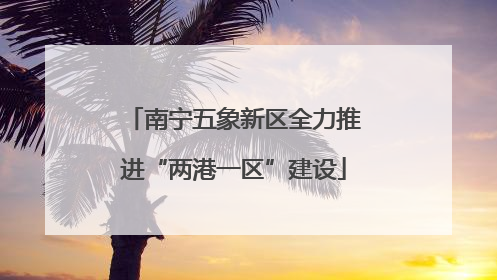 南宁五象新区全力推进“两港一区”建设