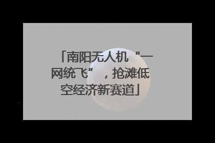 南阳无人机“一网统飞”，抢滩低空经济新赛道