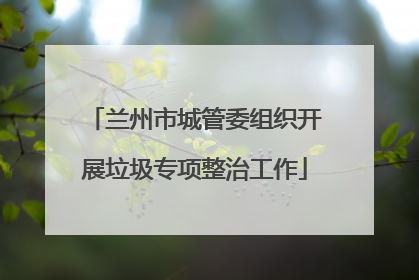 兰州市城管委组织开展垃圾专项整治工作