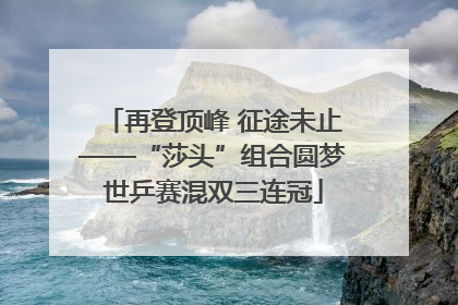 再登顶峰 征途未止——“莎头”组合圆梦世乒赛混双三连冠