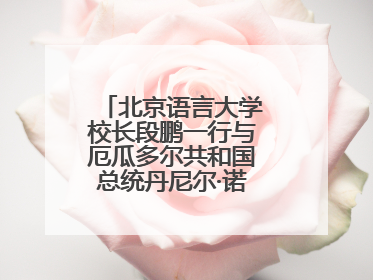 北京语言大学校长段鹏一行与厄瓜多尔共和国总统丹尼尔·诺沃亚阁下座谈