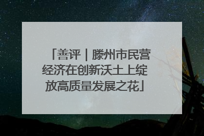 善评｜滕州市民营经济在创新沃土上绽放高质量发展之花