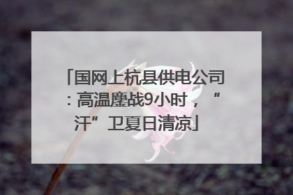 国网上杭县供电公司：高温鏖战9小时，“汗”卫夏日清凉
