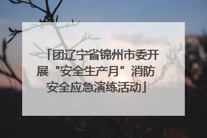 团辽宁省锦州市委开展“安全生产月”消防安全应急演练活动
