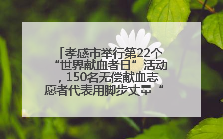 孝感市举行第22个“世界献血者日”活动，150名无偿献血志愿者代表用脚步丈量“中华孝爱第一山”