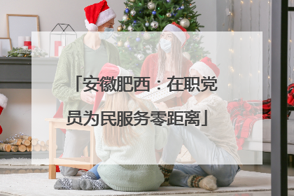安徽肥西：在职党员为民服务零距离