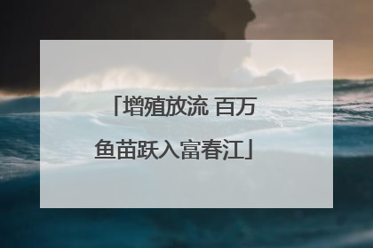 增殖放流 百万鱼苗跃入富春江