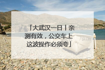 大武汉一日丨亲测有效，公交车上这波操作必须夸